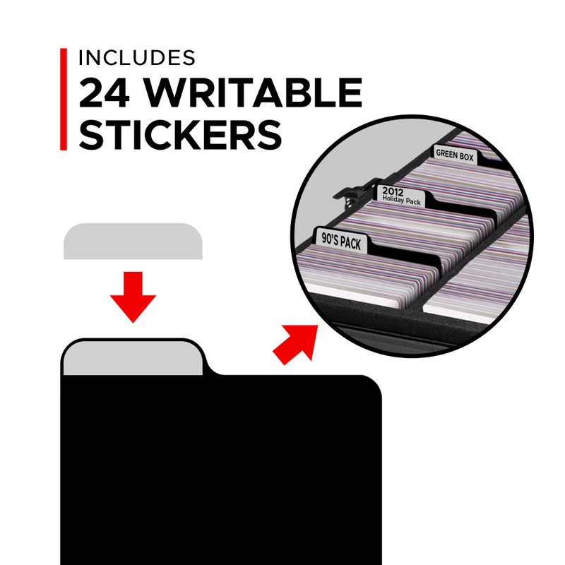 CardKingPro Rigid Trading Card Dividers for Playing Cards | 16pcs | Writable Tabs | 2.6" x 3.8" Tall (66 x 97mm) Vertical | Compatible with KingBBB, KingMega & CAH Bigger Blacker Box - Image 5